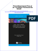 Textbook Two and Three Dimensional Flow of Groundwater 1St Edition Florimond de Smedt Ebook All Chapter PDF