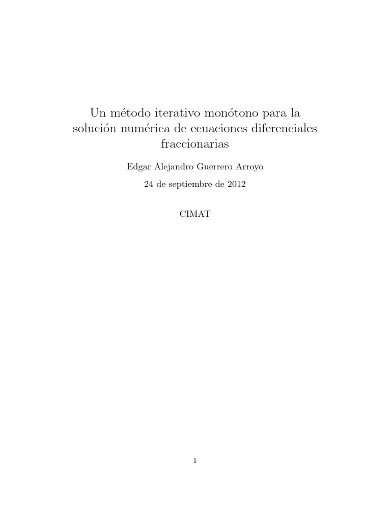 Método Monótono para Ecuaciones Fraccionarias | PDF | Mecánica cuántica ...