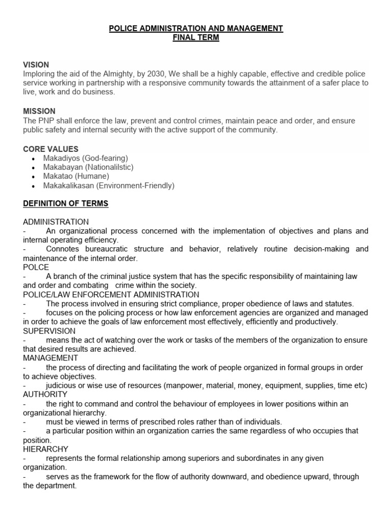 Fin Module4 Police Administration and Management | PDF | Police ...