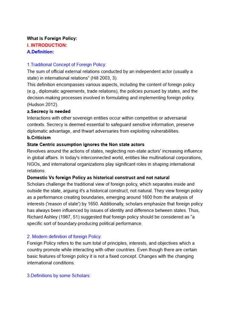 Foreign Policy Pdf Rationality Policy