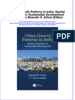 PDF Urban Growth Patterns in India Spatial Analysis For Sustainable Development 1St Edition Bharath H Aithal Editor Ebook Full Chapter