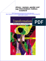 PDF Transformations Women Gender and Psychology Third Edition Edition Crawford Ebook Full Chapter