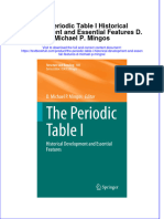 Download pdf The Periodic Table I Historical Development And Essential Features D Michael P Mingos ebook full chapter 