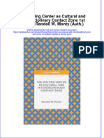 Full Chapter The Writing Center As Cultural and Interdisciplinary Contact Zone 1St Edition Randall W Monty Auth PDF