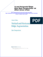 PDF Vertical and Horizontal Ridge Augmentation New Perspectives 1St Edition Istvan Urban Ebook Full Chapter