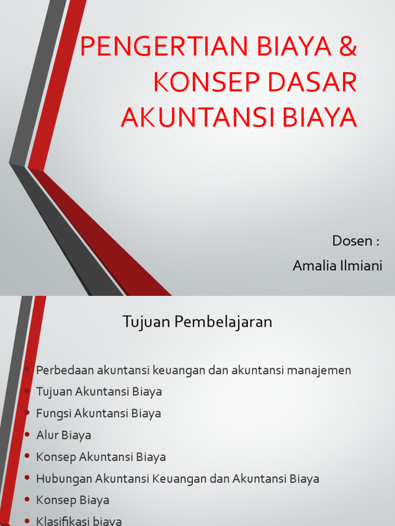 Konsep dan Fungsi Akuntansi Biaya | PDF | Bisnis | Pengelolaan Keuangan ...