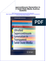 Download pdf Ultrafast Supercontinuum Generation In Transparent Solid State Media Audrius Dubietis ebook full chapter 