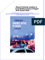 Download full chapter Thinking About Criminal Justice In Canada Second Edition Karla O Regan And Susan Reid pdf docx