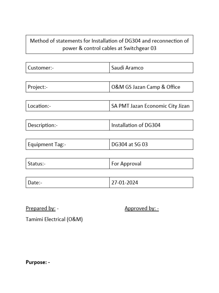 Mos of reinstallation of dg304 at sg03 pdf personal protective