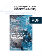 Download pdf The Routledge Encyclopedia Of Citizen Media Critical Perspectives On Citizen Media 1St Edition Mona Baker Editor ebook full chapter 