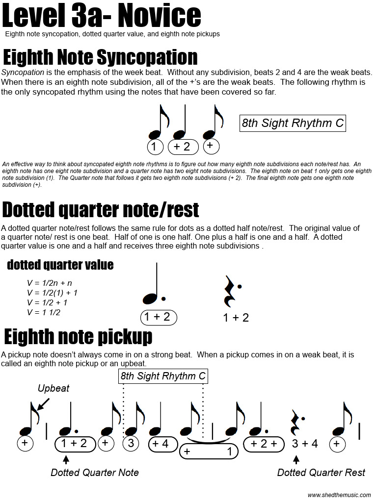 Eighth Note Syncopation Explained | PDF | Art