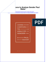 PDF Using Corpora To Analyze Gender Paul Baker Ebook Full Chapter