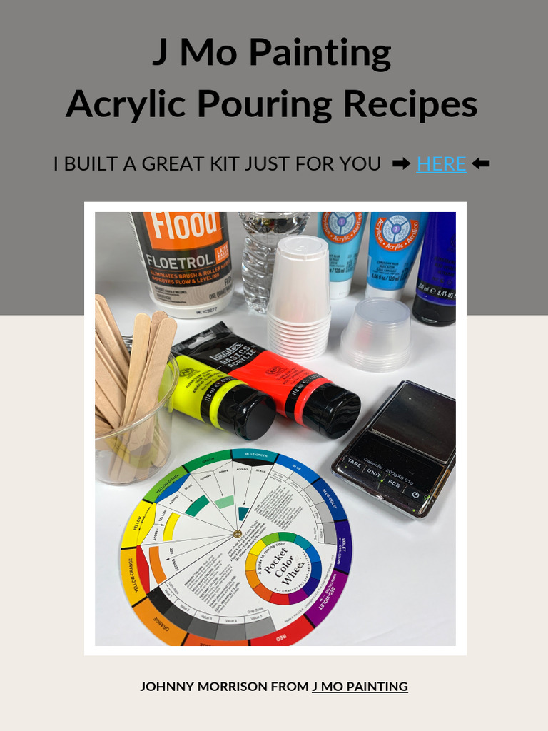 Acrylic Pouring Techniques & Recipes | PDF | Paint | Acrylic Paint