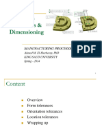 Geometric Tolerances & Dimensioning: Manufacturing Processes - 2, Ie-352