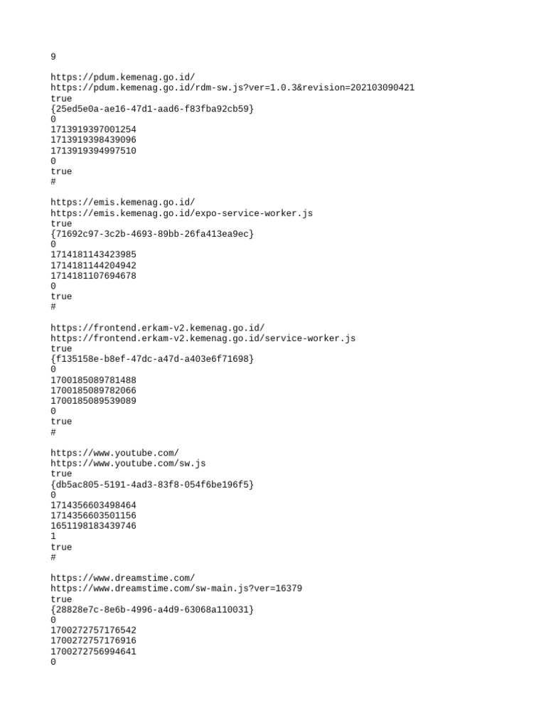 Kemenag Service Worker Links | PDF | Computers | Technology & Engineering