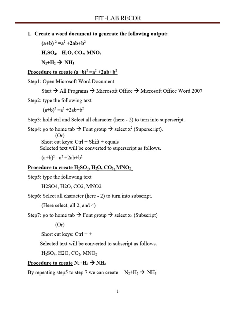 FIT Lab PDF Computer File Microsoft Word