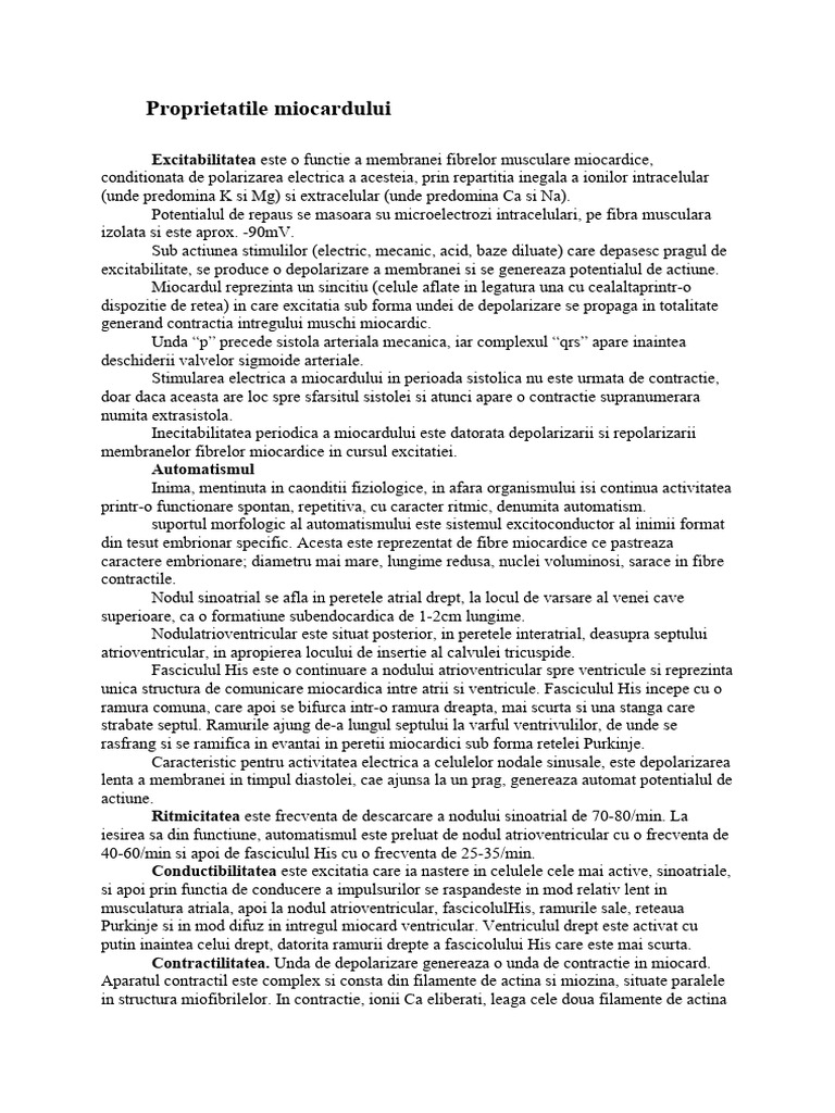 Fiziologia Inimii | PDF