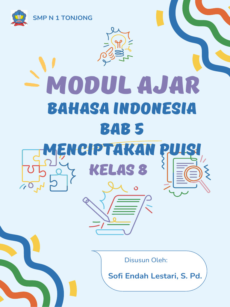 Modul Pembelajaran Puisi Kelas 8 | PDF | Seni & Disiplin Bahasa | Puisi