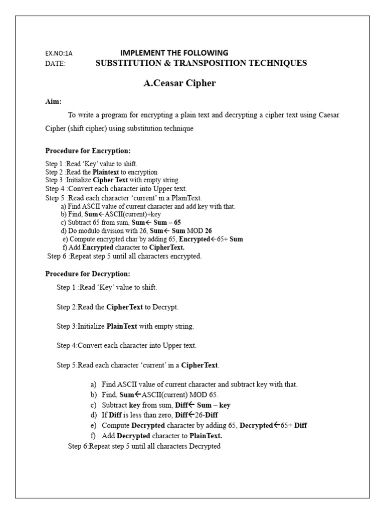 IT6712 Security Lab Record | PDF | Cipher | Encryption