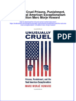 Textbook Unusually Cruel Prisons Punishment and The Real American Exceptionalism 1St Edition Marc Morje Howard Ebook All Chapter PDF