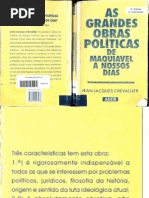 As grandes obras políticas de Maquiavel a nossos dias. Jean-Jacques Chevallier. Rio de Janeiro_ Agir, 1999[1]