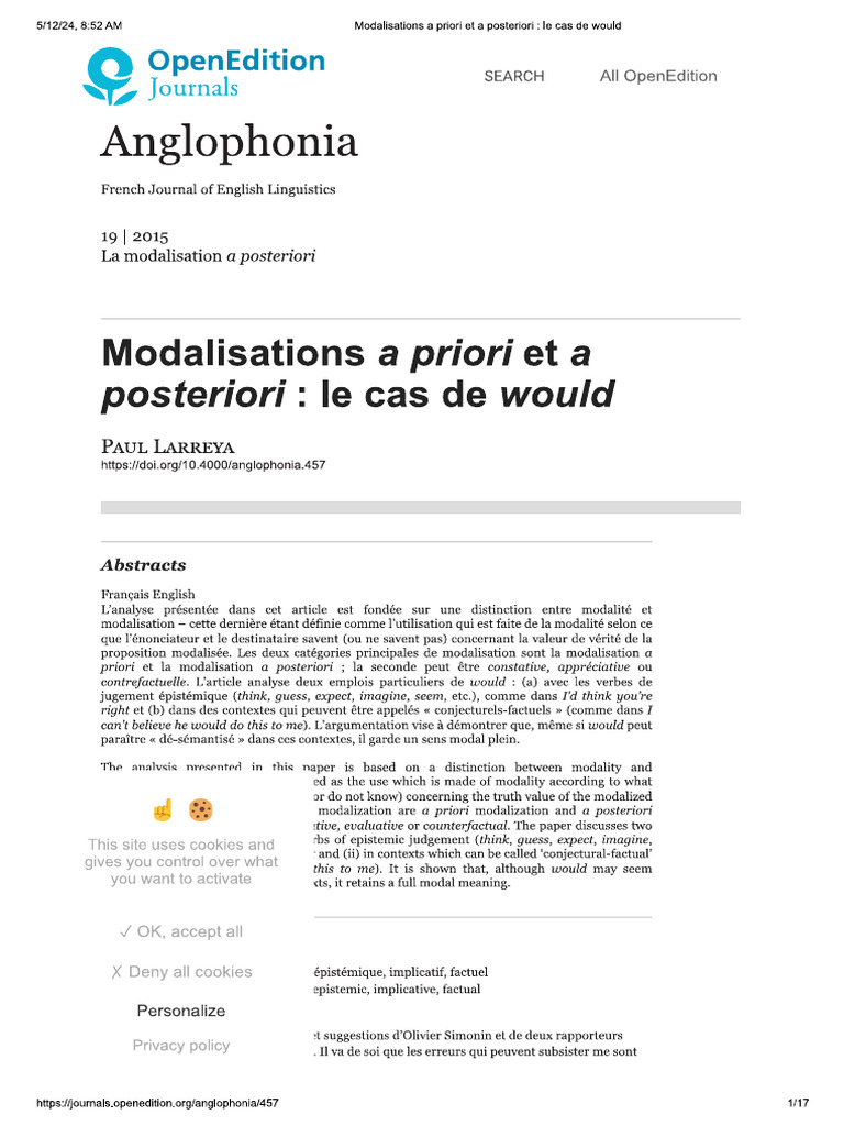 Différence Entre A Priori Et A Posteriori – IBAL