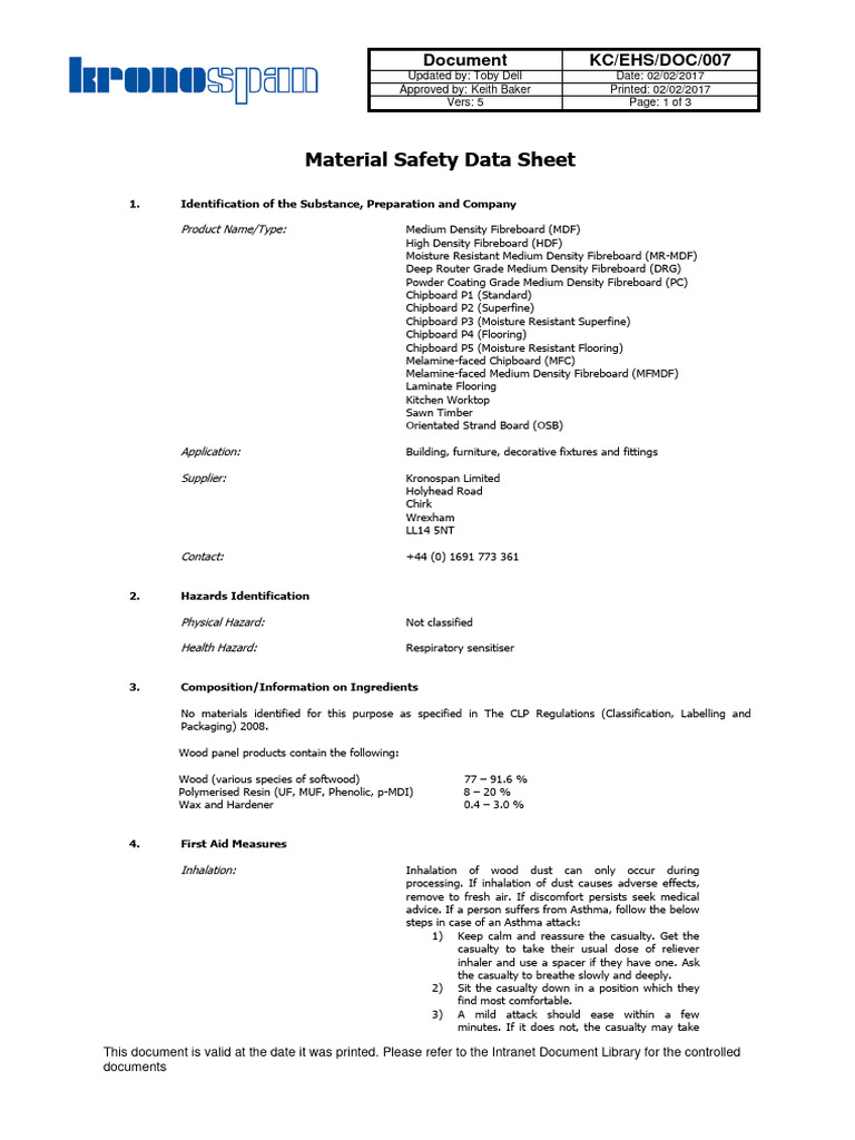 MATERIAL SAFETY DATA SHEET PDF 2025 visual data 2