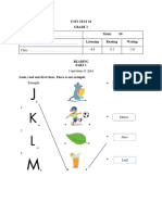 English Test For Grade 1