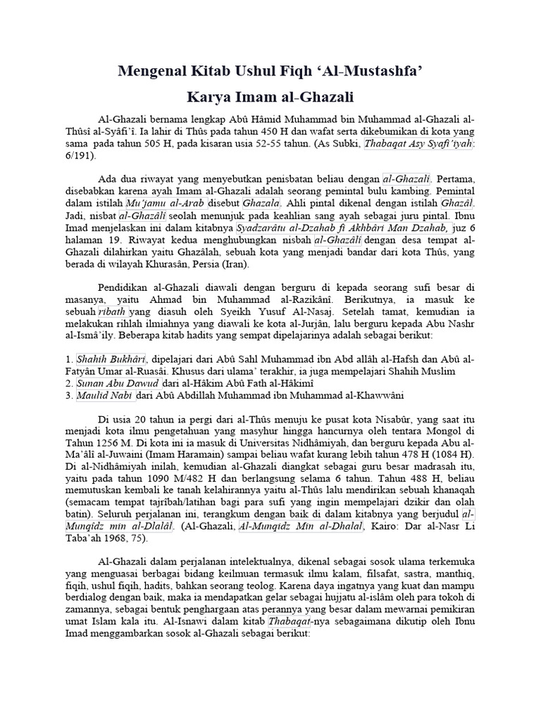 Mengenal Kitab Ushul Fiqh Pdf