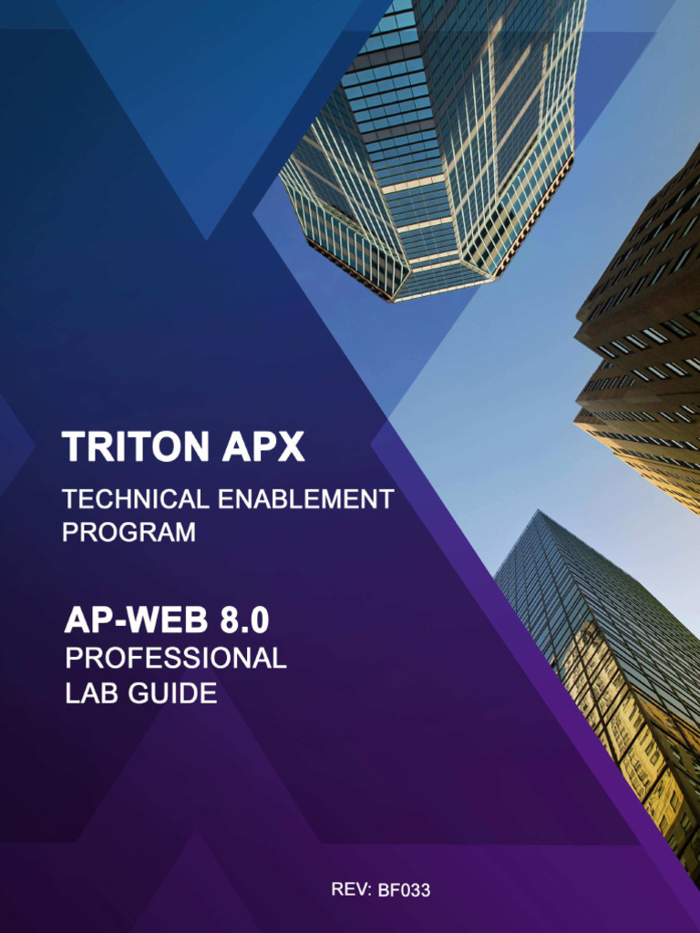 TRITON - AP WEB v80 Professional Lab Guide BF033 | PDF | Proxy Server ...