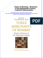 PDF Three Merchants of Bombay Business Pioneers of The Nineteenth Century 2016 Lakshmi Subramanian Ebook Full Chapter