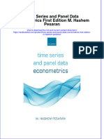 Download pdf Time Series And Panel Data Econometrics First Edition M Hashem Pesaran ebook full chapter 