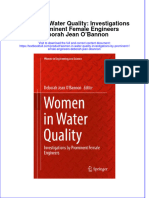 PDF Women in Water Quality Investigations by Prominent Female Engineers Deborah Jean Obannon Ebook Full Chapter