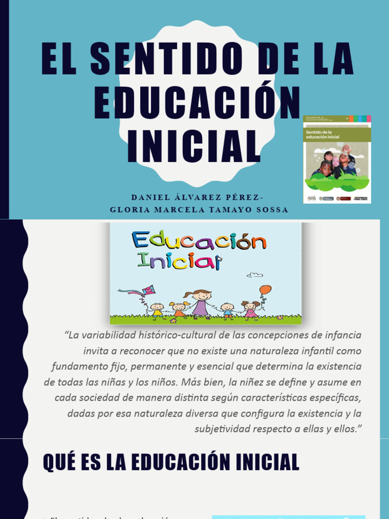 Importancia de la Educación Inicial | PDF | Educación de la primera ...