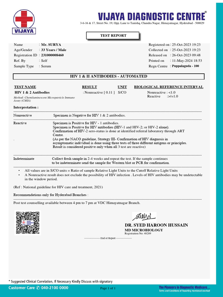 Report | PDF | Diagnosis Of Hiv/Aids | Hiv