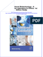 Full Chapter Translational Biotechnology A Journey From Laboratory To Clinics 1St Edition Hasija PDF