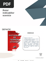 Rolul indicațiilor scenice