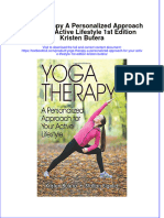 Download pdf Yoga Therapy A Personalized Approach For Your Active Lifestyle 1St Edition Kristen Butera ebook full chapter 
