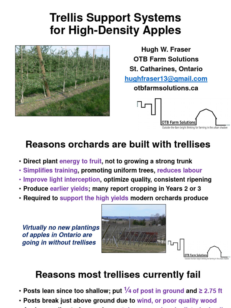 High-Density Apple Orchard Trellis Guide | PDF | Orchard | Soil
