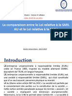 La comparaison entre la loi relative à la SARLAU et la loi relative à la SASU