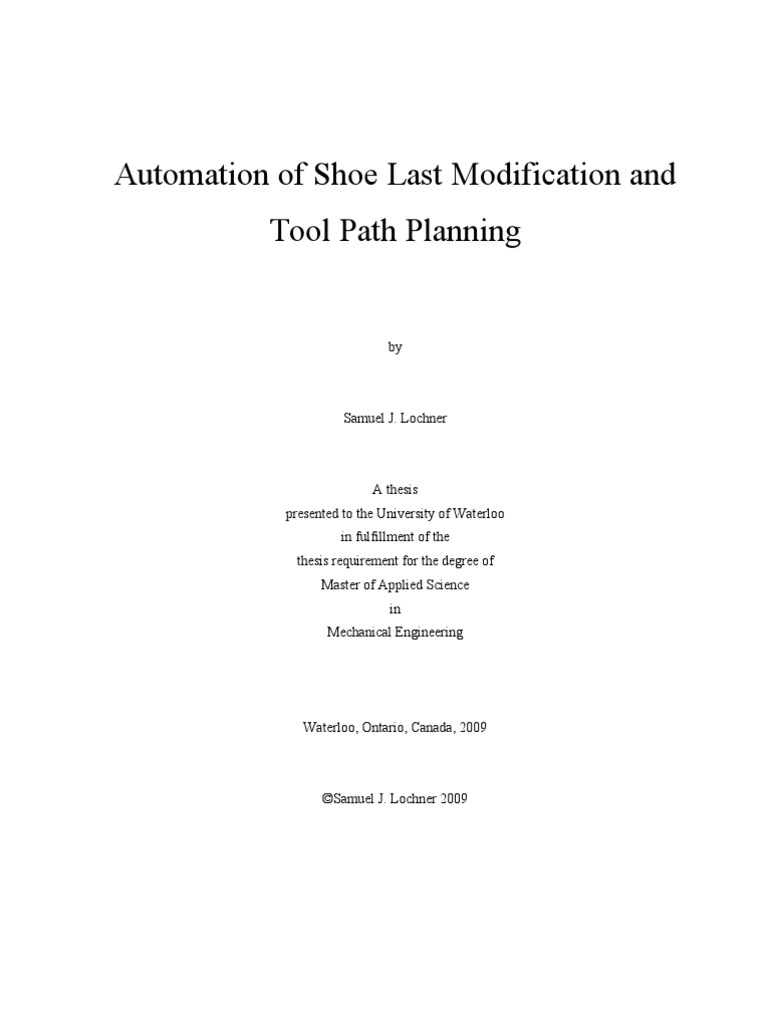 Automation of Shoe Last Modification and | PDF | Image Scanner ...