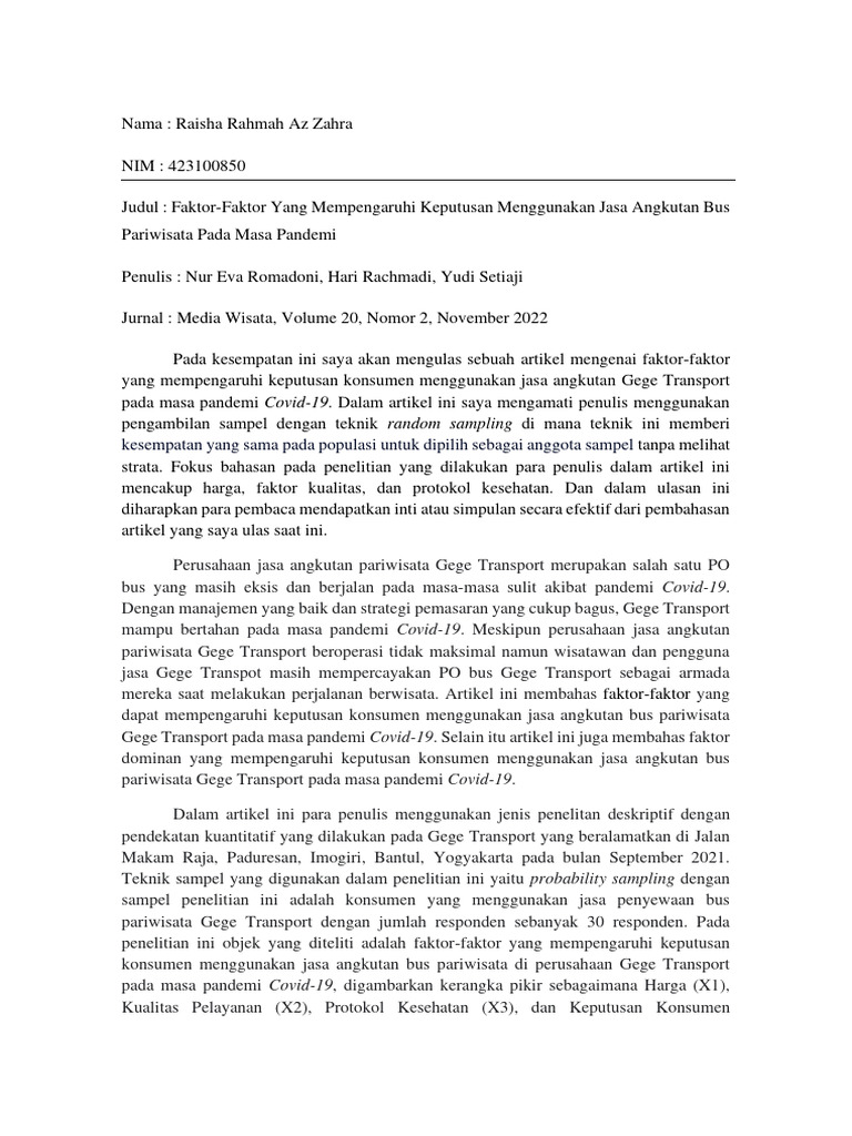 Ulasan Artikel Upw | PDF | Pengelolaan Keuangan & Uang