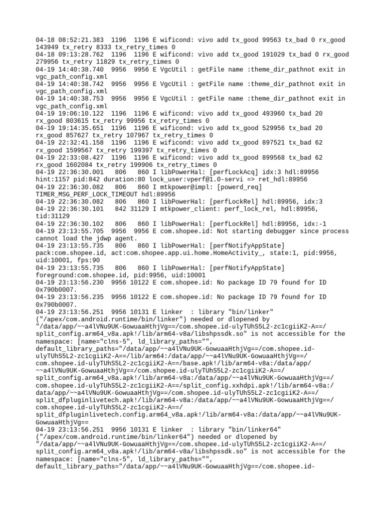 WiFi and App Performance Logs | PDF | Zip (File Format) | Computer File