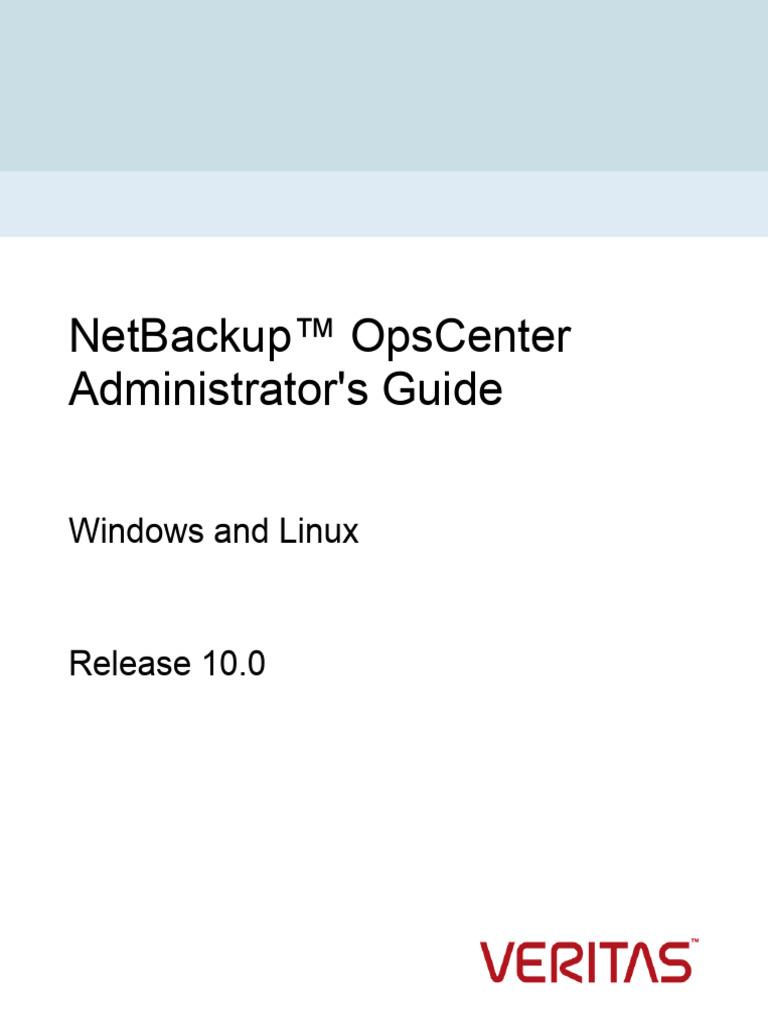 NetBackup10 AdminGuide OpsCenter | PDF | Databases | Server (Computing)