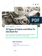 15 Types of Fabric and What To Use Each For _ Skillshare Blog