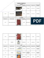 Material Finish Schedule