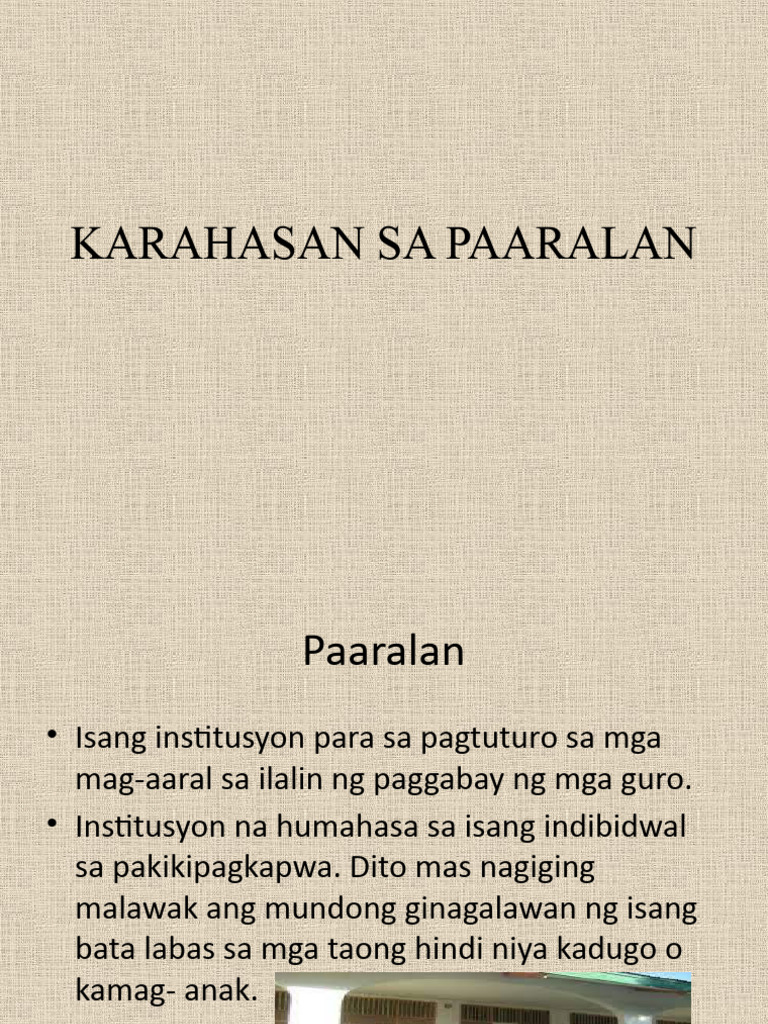 Karahasan Sa Paaralan | PDF