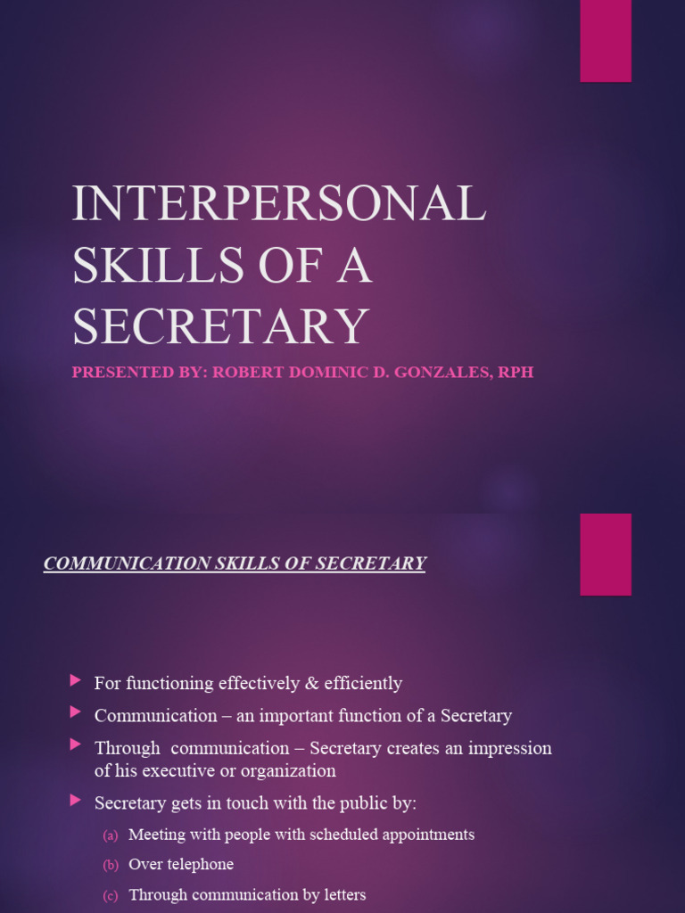 Essential Interpersonal Skills for Secretaries | PDF | Communication