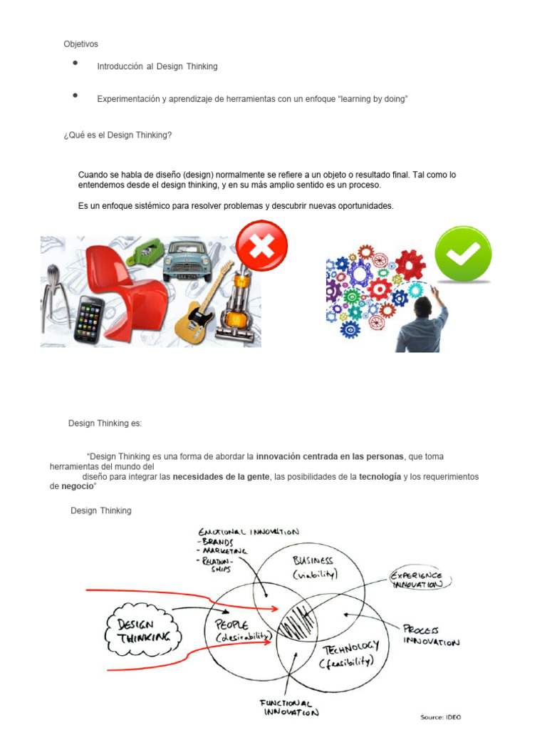 Introducción al Design Thinking y Herramientas | PDF | El pensamiento ...