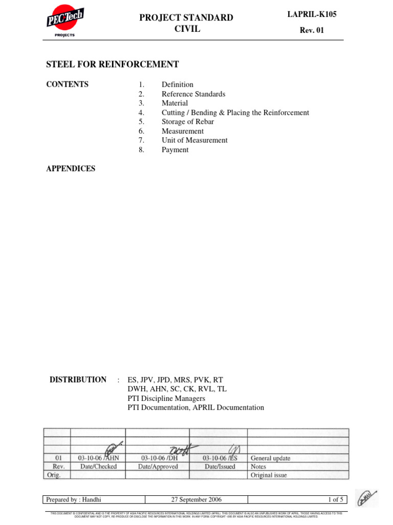 LAPRIL-K105 Rev.01 | PDF | Structural Engineering | Industrial Processes